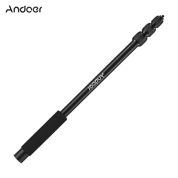 Andoer-2 Microphone Pole,Arm Mic Arm 1/4 Inch Screw Adjustable Load Boom Arm Mic Boom Pole 1/4 Mic Arm Aluminum Pole 1/4 Inch Arm Aluminum Alloy Handheld Boom Arm Aluminum Alloy Boom Twist Locks