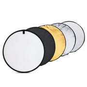 Andoer 24" 60cm Disc 5 in 1 (Gold, Silver, White, Black, Translucent) Multi Portable Collapsible Photography Studio Photo Light Reflector