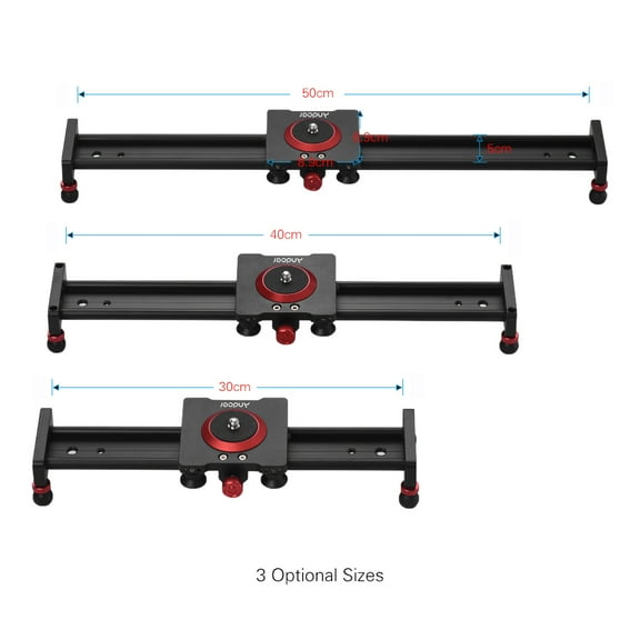 Andoer 40cm/16inch Aluminum Alloy Camera Track Slider Video Stabilizer Rail For DSLR Camera Camcorder DV Film Photography, Load Up To 11Lbs
