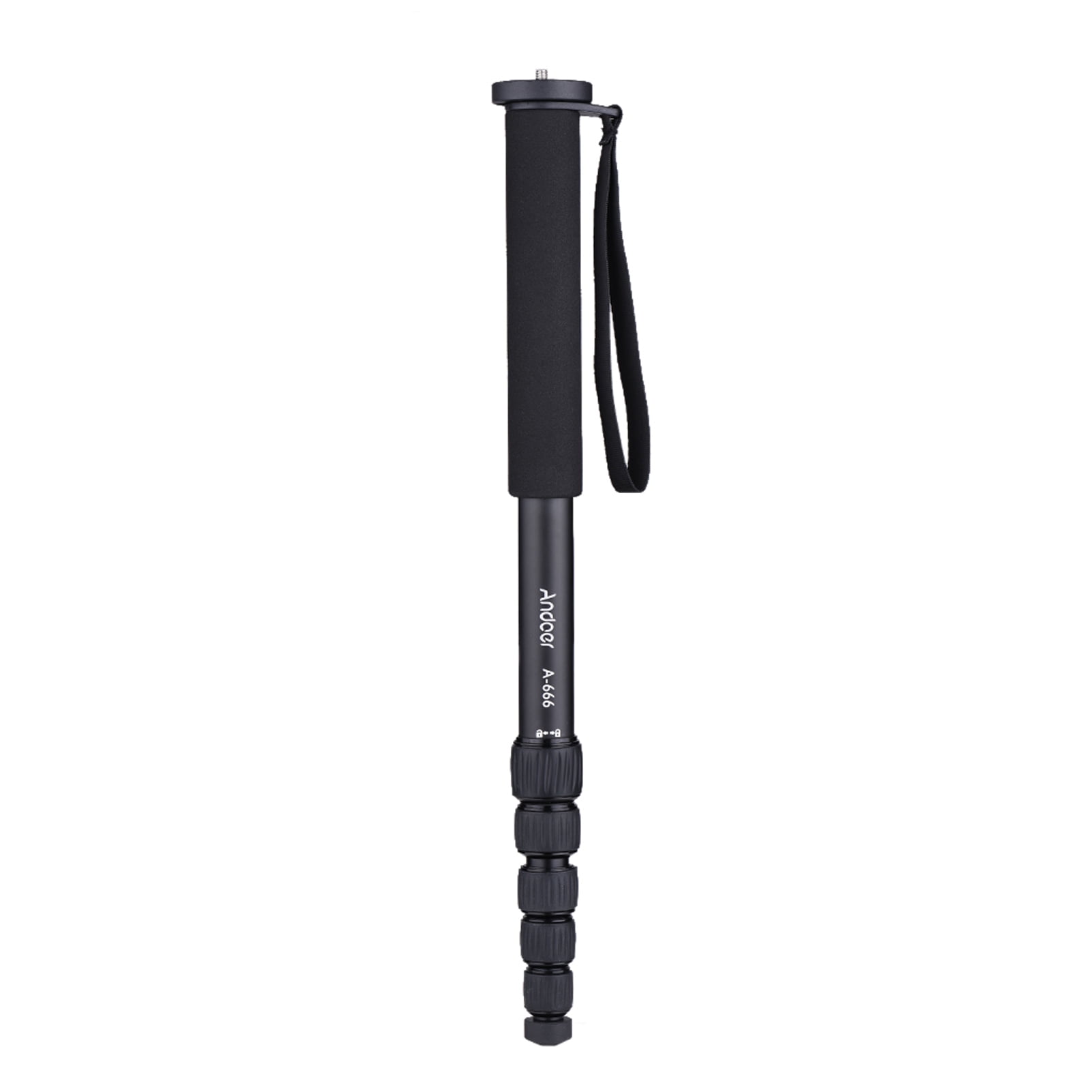 Andoer A666 181cm/5.9ft Telescoping Aluminum Camera Monopod Unipod