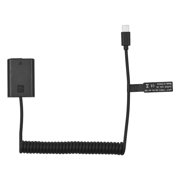 Andoer Adapter,A7II A7RII A7SII RX10 II III Power Cable A5000 USB Type-C Power A6500 A7II A7RII A7 A7S A7R Adapter USB Type-C NP-FW50 USB Coupler Dummy Battery USB-C A5100 A6000 A6300 A7SII A7 A7S