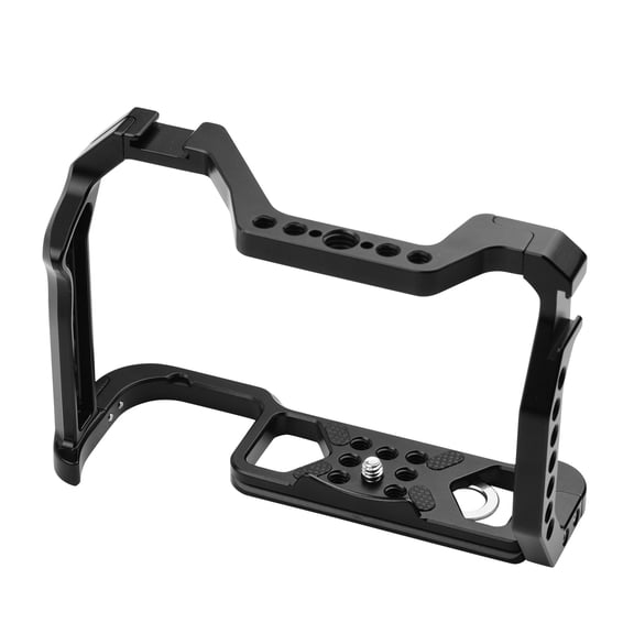 Andoer Aluminum Alloy Camera Cage Replacement for Canon EOS R5 R6 DSLR Camera with 1/4 Inch Screw Holes Dual Cold Shoe Mounts Video Rig