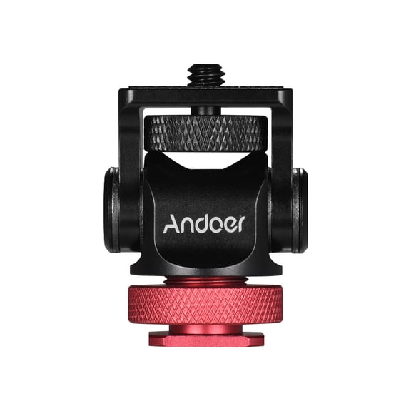 Andoer Ball Head,Camera LED Video Screw Wrench DSLR 1/4 Inch Screw LED Video Monitor Mount Adapter 1/4 Adapter 1/4 Inch Rotary Ball Head DSLR Camera LED Ballhead Mount Adapter Ball Head Ballhead