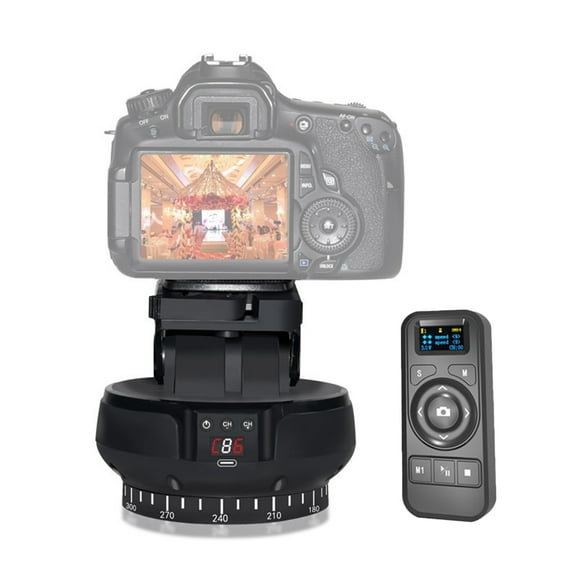 Andoer Ball head,Load Clip Panoramic Head Motorized Pan Tilt 9 Levels Adjustable Head 2-axis Panoramic Head 2- Panoramic Adjustable Speed Load 100M Wireless Remote Pan Tilt Head dsfen Load ty Clip