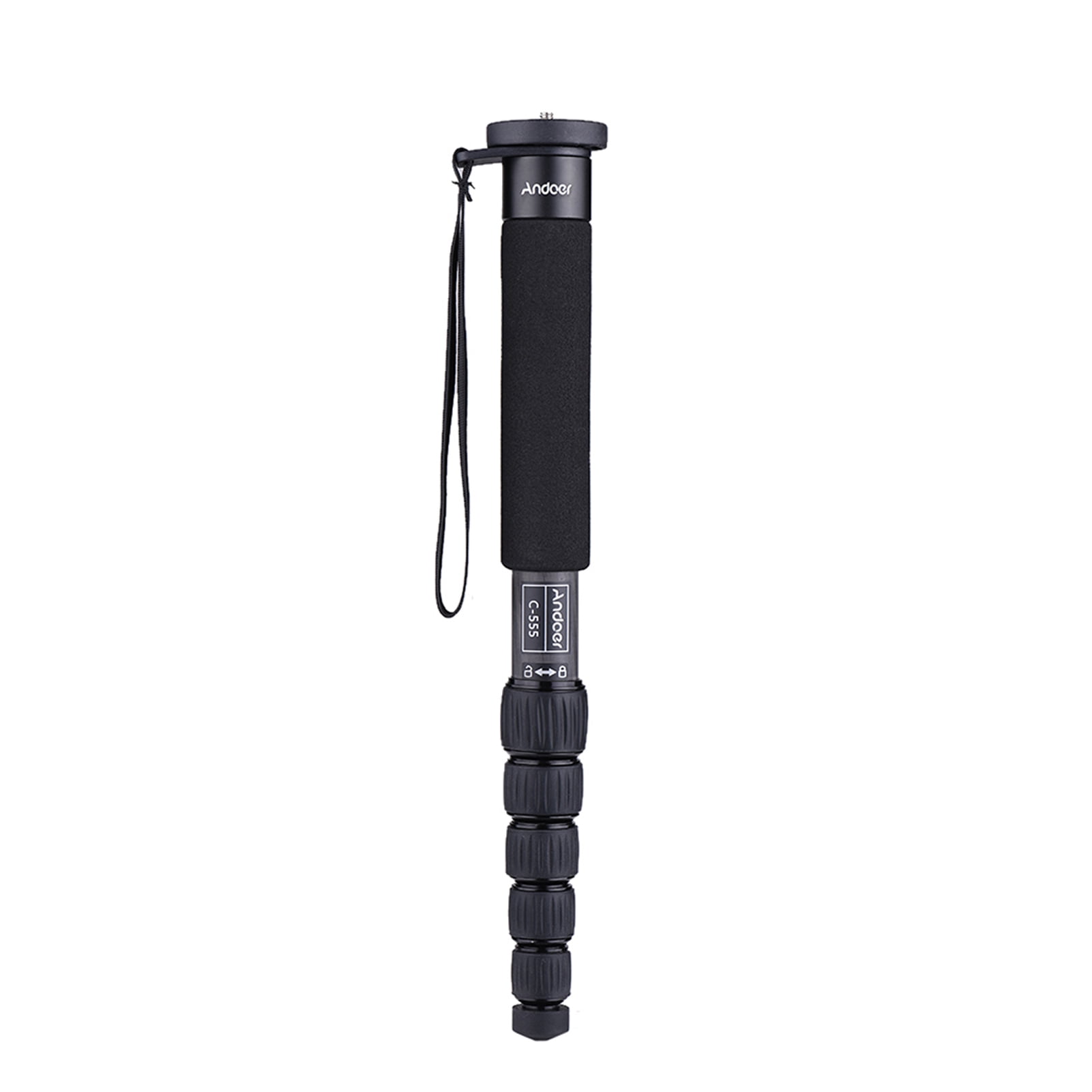 Andoer C-555 155cm/5.1ft Carbon Fiber Camera Monopod Unipod Stick