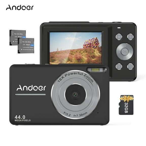 Andoer Camcorder,Auto 2.5 IPS Smile Capture 2pcs Camera Video Auto 2.5 IPS Screen Video Auto 2.5 1080P Camera Video IPS Screen 16X 2pcs Batteries 16X -Shake Smile HUNYA 16X -Shake Smile dsfen