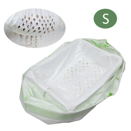 Andoer Cat Litter Filter Bag Drawstring Litter Sifting Liners Kitty Waste Litter Box Liners