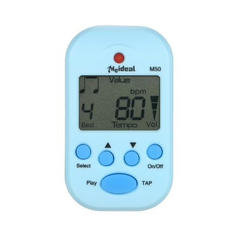 Andoer Digital Metronome M50 Tempo Metronome Clip-On Electronic Metronome Pocket Metronome Suitable for Guitar Piano Violin Drum and Other Instruments