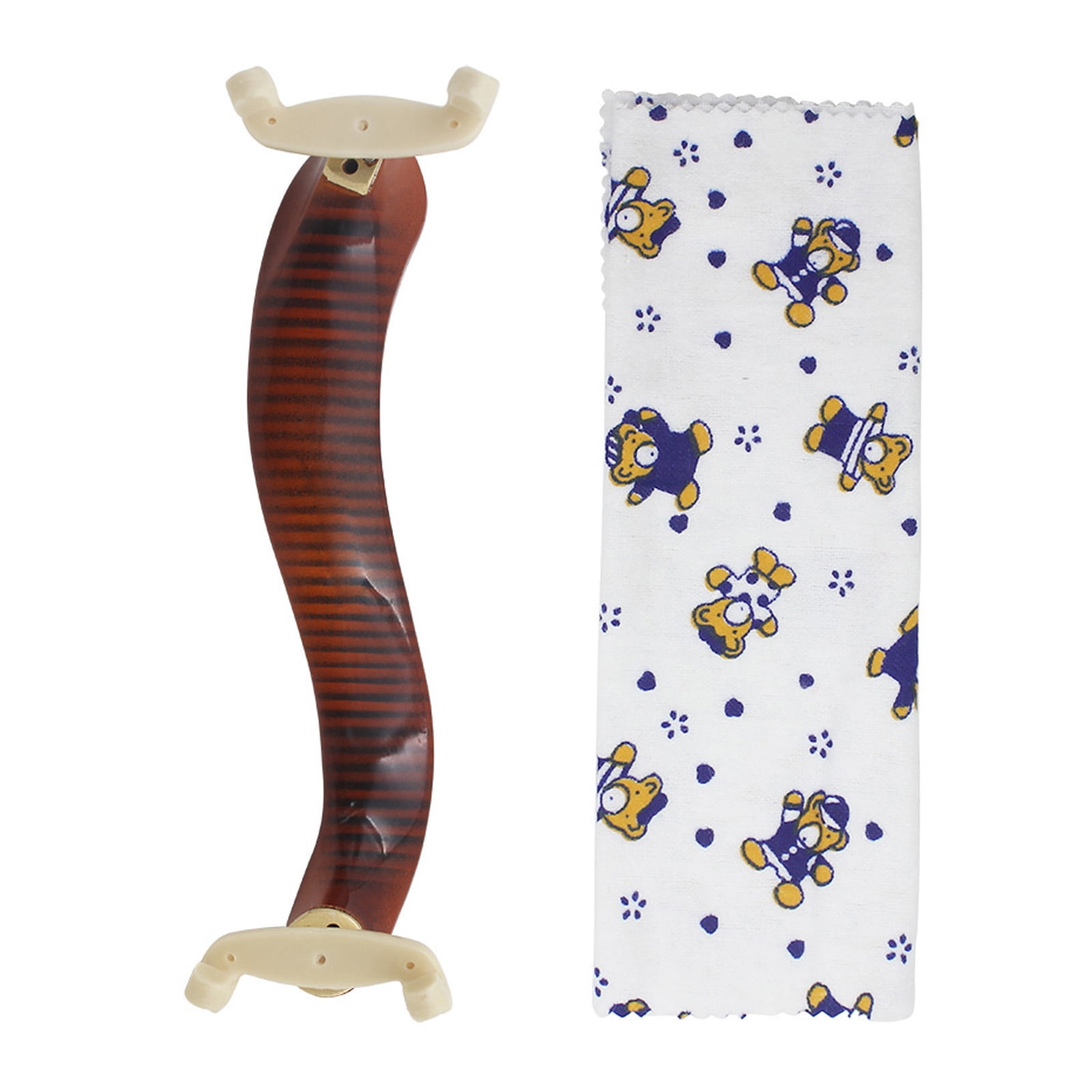 Andoer Durable Maple Wood Violin Shoulder Rest, Rubber Feet & Soft Foam