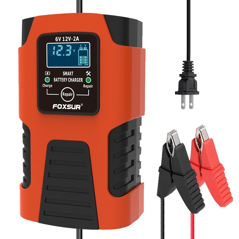 Andoer Full Automatic Smart Battery Chargers Maintainer, 6V/2A 12V/2A Charge Device for Car