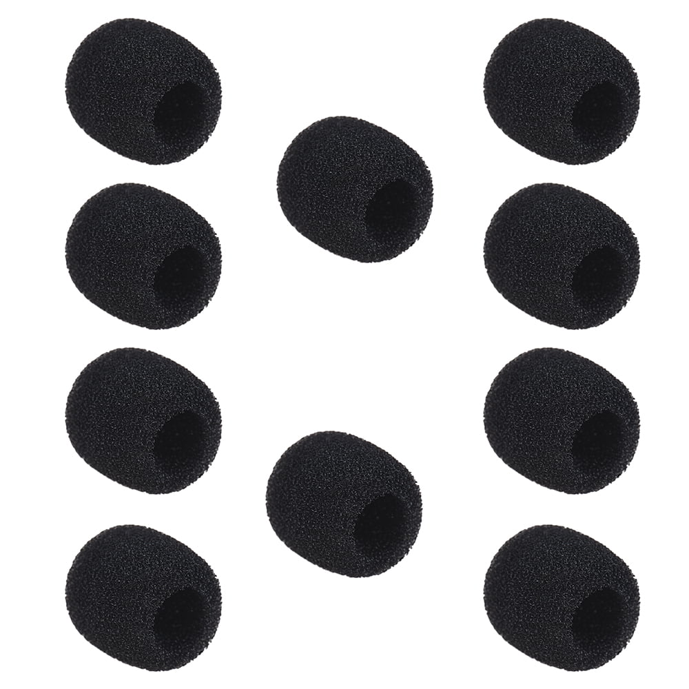 Andoer Headset Microphone Windscreen Mic Foam Cover, Black 10-Pack ...