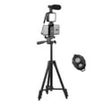thumbnail image 1 of Andoer Phone Vlog Video Kit with Height Adjustable Tripod Phone Holder with Cold Shoe Microphone Video Remote Shutter for Phone Video Making, 1 of 7