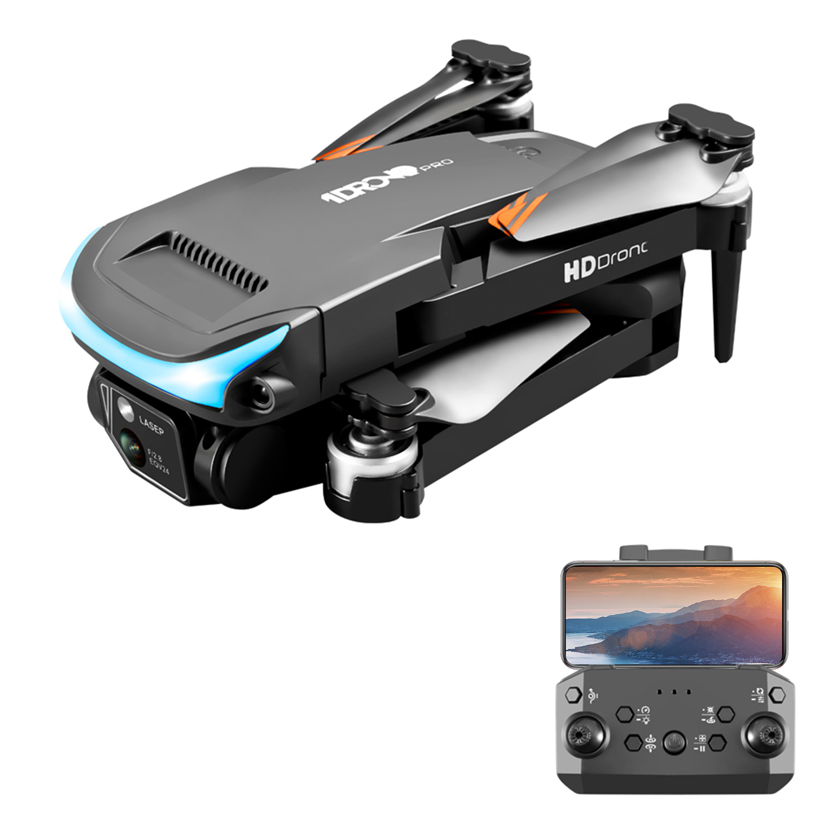 Andoer Remote Control Quadcopter with Camera 4K, Dual Camera 3 Sided