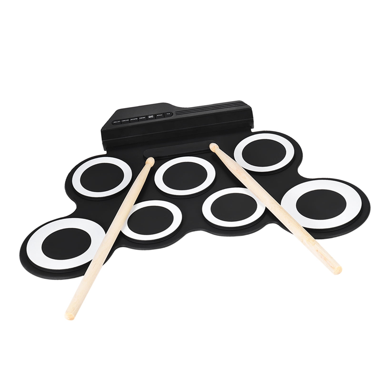 Andoer Roll Up Drum Set Kit with 7 Silicon Drum Pads, USB Powered for Practice Beginners Kids