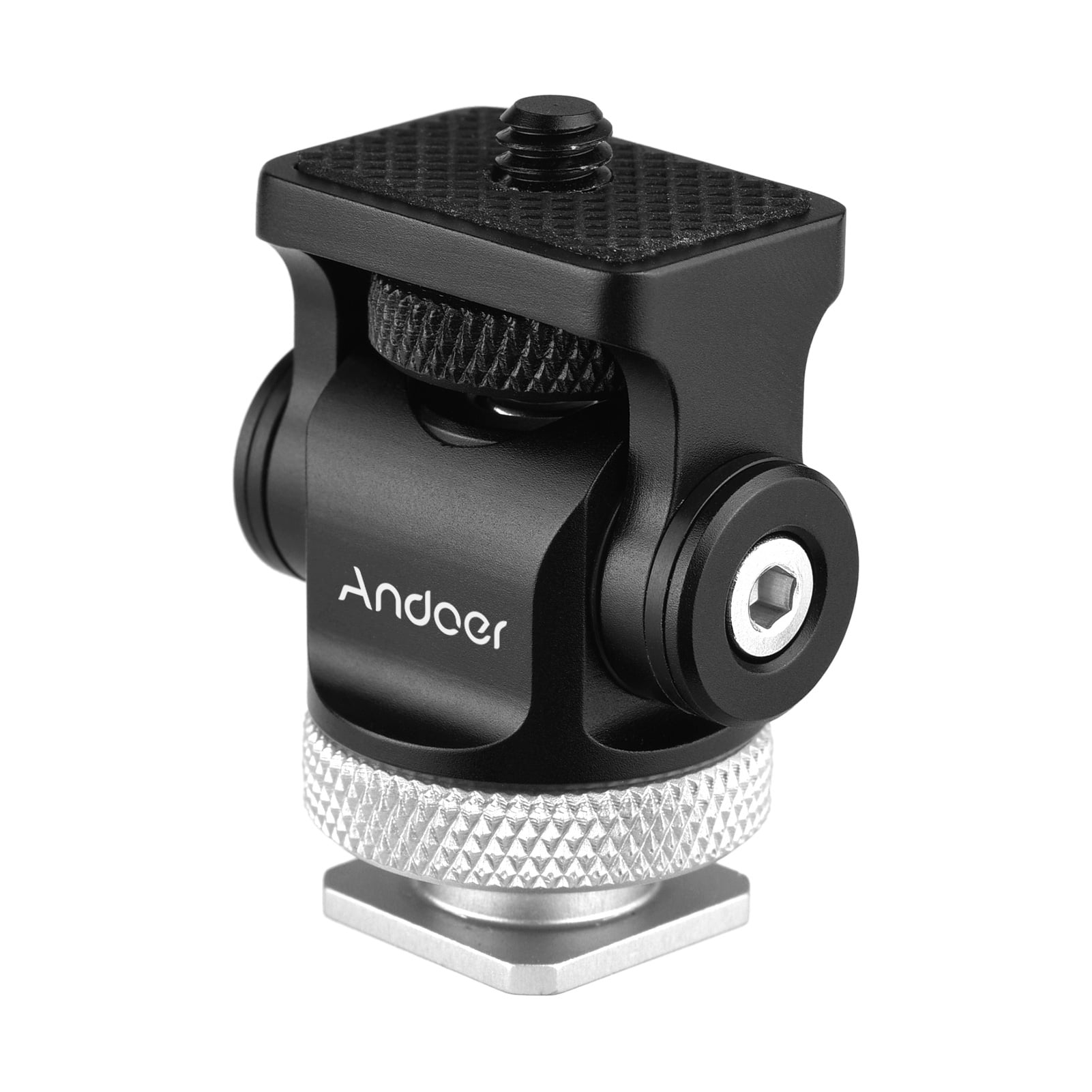 Andoer Rotatable Camera Cold Shoe Mount Adapter Head with 1/4inch
