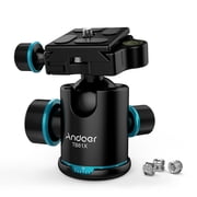 Andoer TB81X Tripod Ball Head 360 Degree Rotating Panoramic Ball Head for Tripod Monopod Slider DSLR Camera with 3pcs 1/4" to 3/8" Srew Adapters Max. Load 8Kg/17.64Lbs