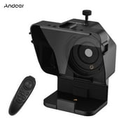 Andoer Teleprompter,Interview Presentation Speech Portable Prompter Adapter Live Interview Presentation Adapter Remote Video QISUO