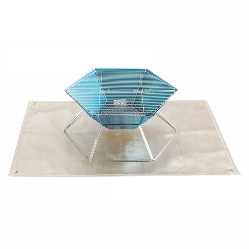 Andoer Under Grill Mat Fire Pit Deck Patio Ember Mat Fireproof Mat Grill Pad for Fire Pit for