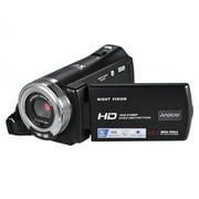 Andoer V12 1080P Full HD 16X Digital Zoom Recording Video Camera Portable Camcorder with 3.0 Inch Rotatable LCD Screen Max. 20 Mega Pixels Support Night Vision Face Detection Face Beautifica