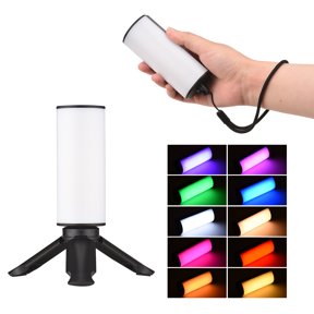 Andoer W100RGB LED Video Light Rechargeable Fill Light 2500K-9000K Dimmable 20 Lighting Effects CRI95+ LCD Screen Magnetic Backside with Desktop Tripod Wrist Strap for Vlog Live Streaming