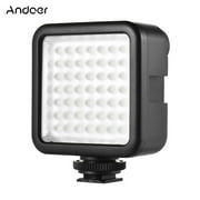 Andoer W49 Interlock Camera LED Panel Light Dimmable Camcorder Video Lighting With Shoe Mount Adapter for Nikon Sony A7 DSLR