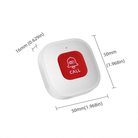 Andoer WiFi Emergency Call Button Portable Emergency Button Rechargeable Wireless WiFi Pager Nurse Alert Button Support 2.4G Wi-Fi Alarm Push Shared by Multiple People App Mobile Phone Control for