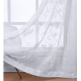 thumbnail image 1 of Andora Embroidered Grommet Top Sheer Window Curtain Pair (Set of 2 )- 108" Long - White, 1 of 4