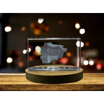 Andorra 3D Engraved Crystal 3D Engraved Crystal Keepsake/Gift/Decor/Collectible/Souvenir