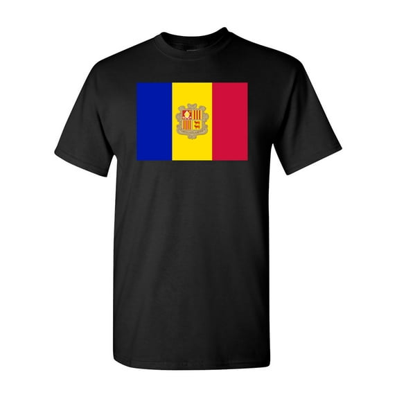 Andorra Country Flag Adult DT T-Shirt Tee