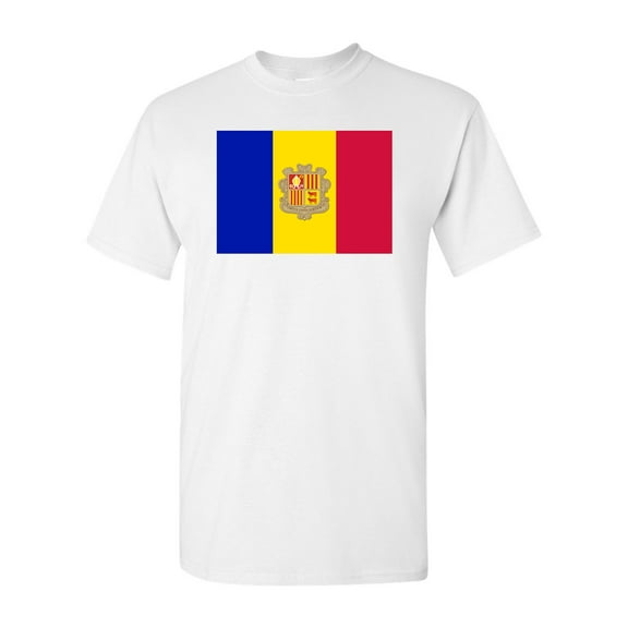Andorra Country Flag Adult DT T-Shirt Tee