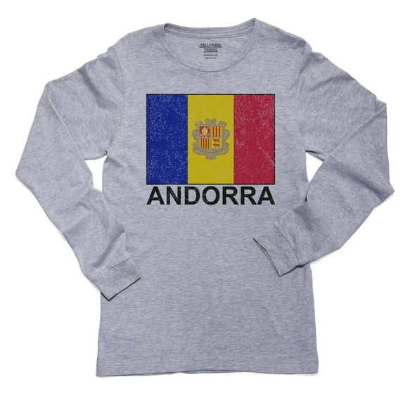 Andorra Flag - Special Vintage Edition Girl's Long Sleeve Grey T-Shirt