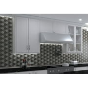 Andova Tiles Brown/White Stone Floral Mosaic Tiles, for Bathroom Fireplace