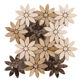 Andova Tiles Brown /Tan Stone Wall Tiles for Fireplace Bathroom