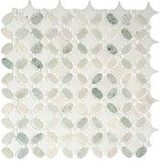 Martha Zummer White Novelty Marble Look Glossy Natural Stone Mosaic Wall & Floor Tile
