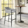 thumbnail image 1 of Andover Barstool Slate Gray Barstool, Modern Style, Cozy polyester linen fabric, Plywood, Indoor Bar, 1 of 5