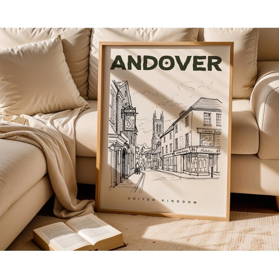 Andover Frame Shop Andover England Art Andover Lover Poster , Poster Print Only - Walmart.com