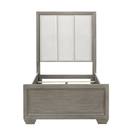 Andover Full Upholstered Wood Panel Bed in Dove Gray Finish by Samuel Lawrence