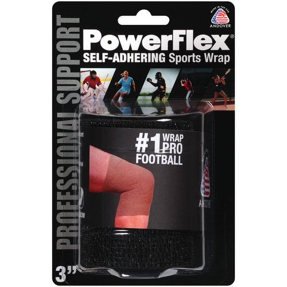 Andover PowerFlex SelfAdhering Sports Wrap, 3", Black