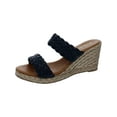 thumbnail image 1 of André Assous Womens Aria Leather Slip-On Wedge Sandals, 1 of 3