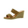 thumbnail image 1 of André Assous Womens Aria Leather Slip-On Wedge Sandals, 1 of 3