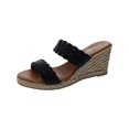 thumbnail image 1 of André Assous Womens Aria Leather Slip-On Wedge Sandals, 1 of 3