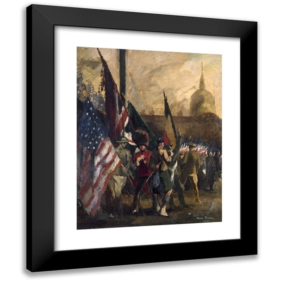 André-Charles Mare 15x18 Black Modern Framed Museum Art Print Titled - The Allies (1930)