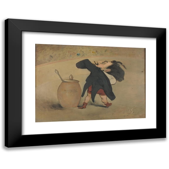 André Gill 14x11 Black Modern Framed Museum Art Print Titled - Gambetta a Belleville (1869)