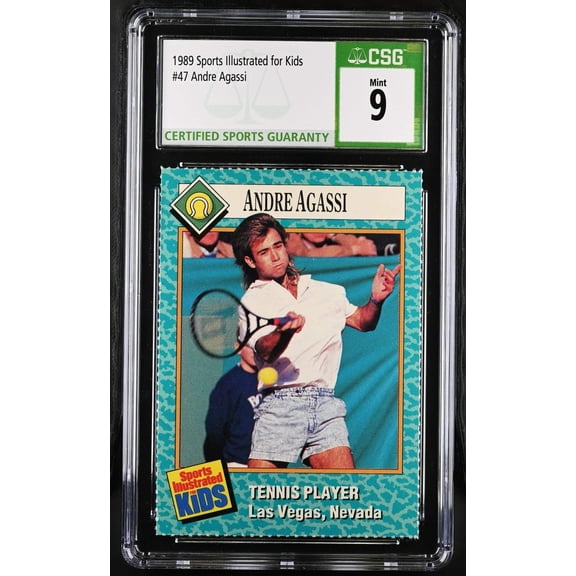 Andre Agassi 1989 SI for Kids Rookie Card CSG 9