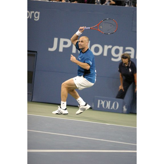 Andre Agassi Inside For U.S. Open Tennis Tournament, Arthur Ashe Stadium, Flushing, Ny, September 07, 2005. Photo By Rob RichEverett Collection Celebrity (16 x 20)