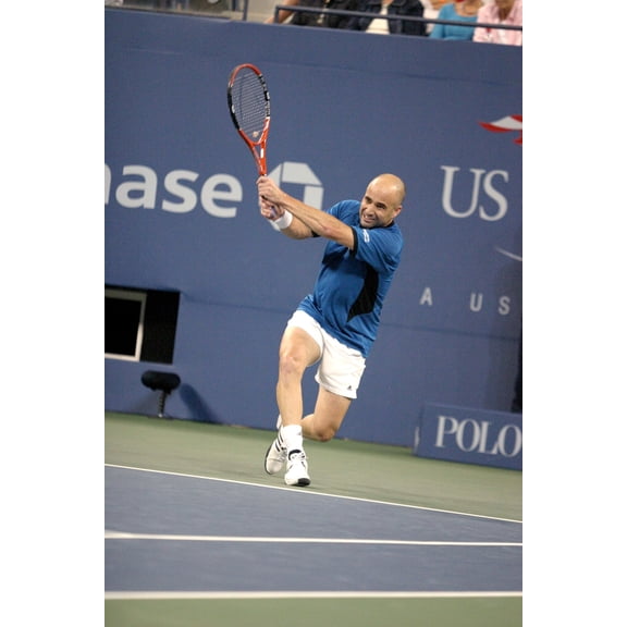 Andre Agassi Inside For U.S. Open Tennis Tournament, Arthur Ashe Stadium, Flushing, Ny, September 07, 2005. Photo By Rob RichEverett Collection Celebrity (16 x 20)