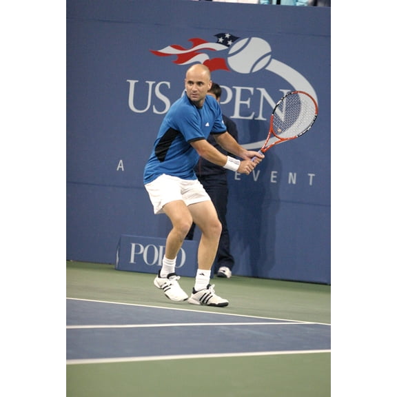 Andre Agassi Inside For U.S. Open Tennis Tournament, Arthur Ashe Stadium, Flushing, Ny, Wednesday, September 07, 2005. Photo By Rob RichEverett Collection Celebrity (16 x 20)
