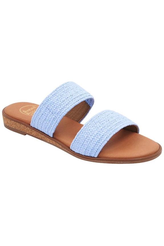 Galia Raffia Sandal, 5, Blue