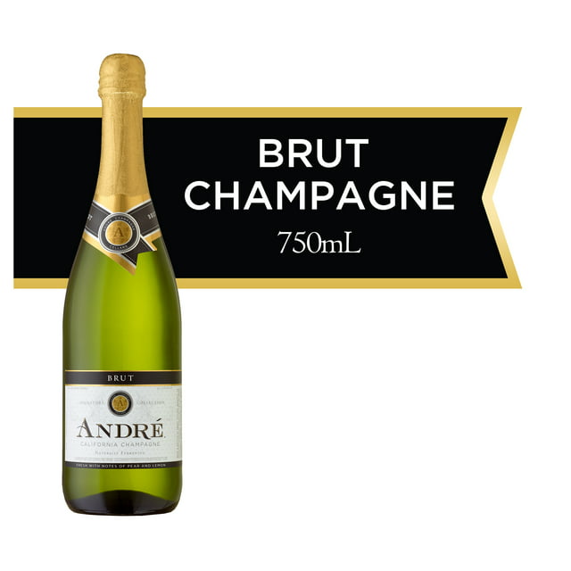 Andre Champagne Brut Sparkling White Wine, California, 750ml Glass Bottle