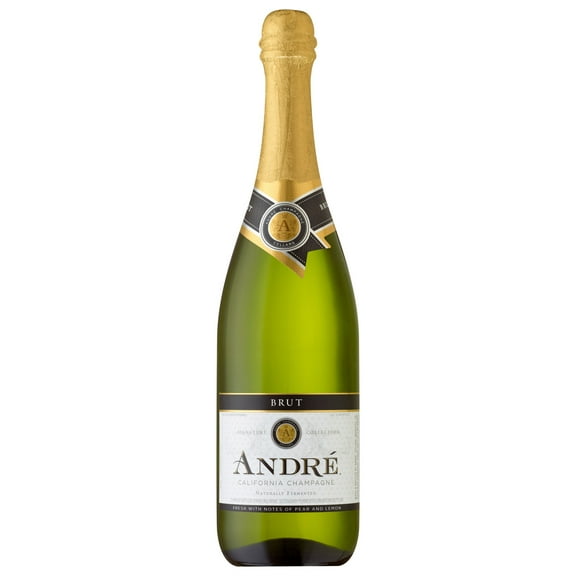 Andre Champagne Brut Sparkling White Wine, California, 750ml Glass Bottle, 10.5% ABV